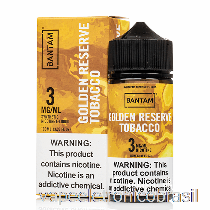 Vape Recarregável Golden Reserve Tabaco - Bantam Vape - 100ml 3mg